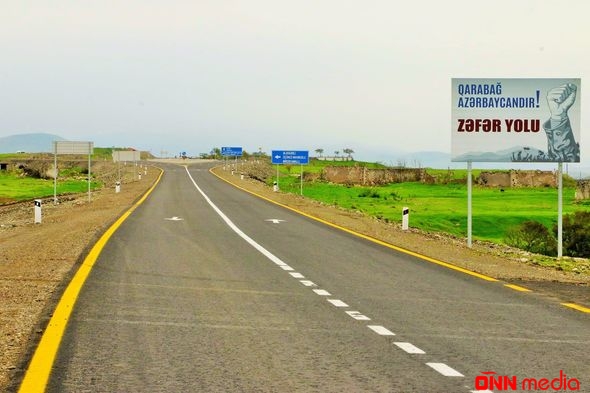 Açılışı olan Zəfər yolunun yeni görüntüləri - FOTOLAR