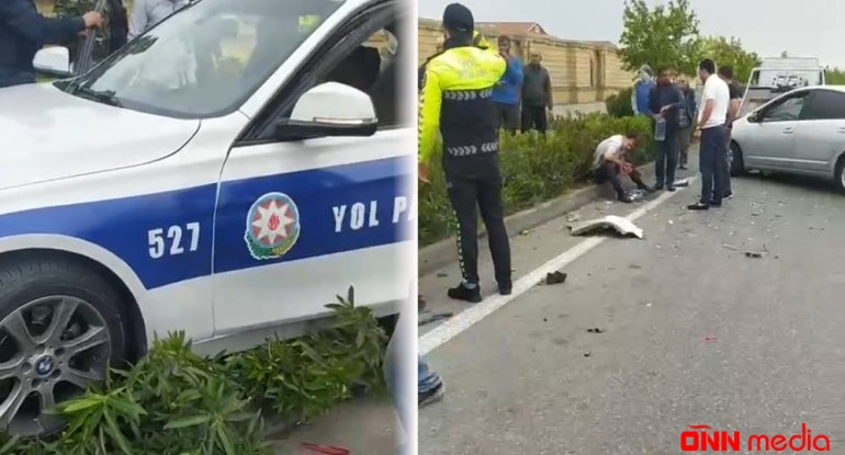 Bakıda DYP maşını ilə Prius toqquşdu - VİDEO