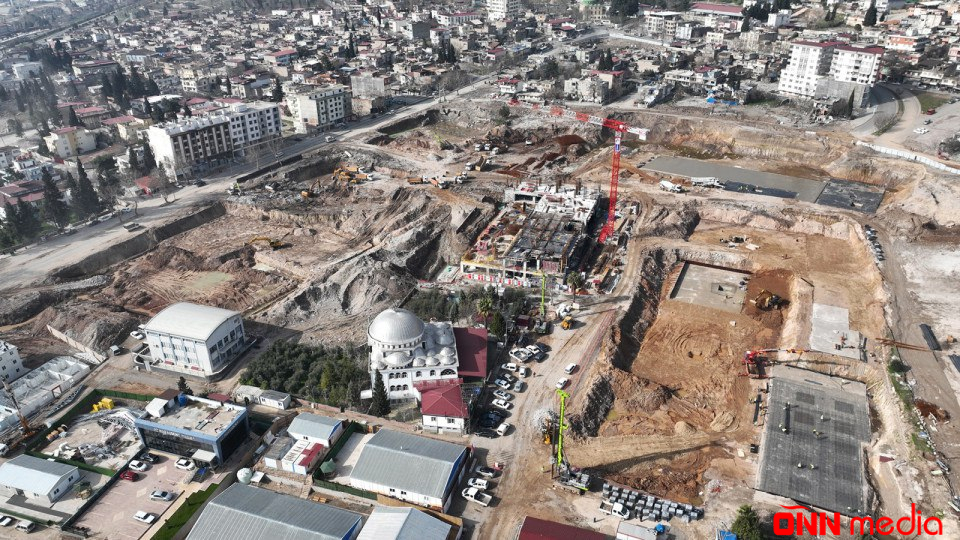 Kahramanmaraşda inşa edilən Azərbaycan məhəlləsində işlər davam edir